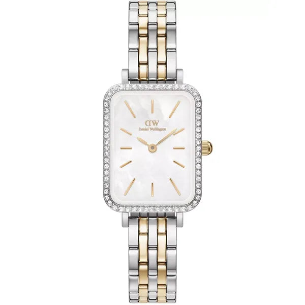 Daniel Wellington Quadro Lumine női karóra, két tónusú, téglalap, DW00100671