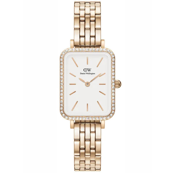 Daniel Wellington Quadro női karóra, rózsaarany, gyöngyház számlap téglalap tok