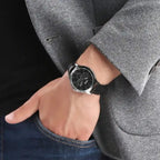 Casio MTP-V300L-1A férfi karóra, 41 mm, fekete számlap, bőr szíj