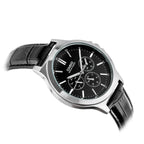 Casio MTP-V300L-1A férfi karóra, 41 mm, fekete számlap, bőr szíj