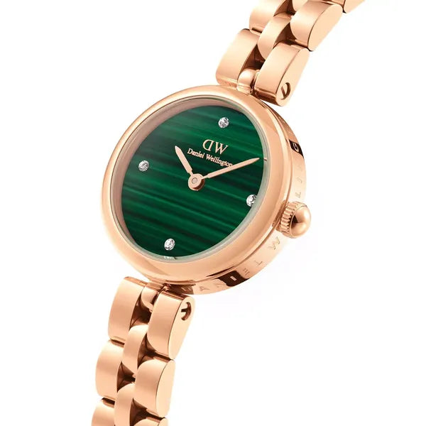 Daniel Wellington női karóra Elan Lumine, rózsaarany, 22 mm, zöld, DW00100721