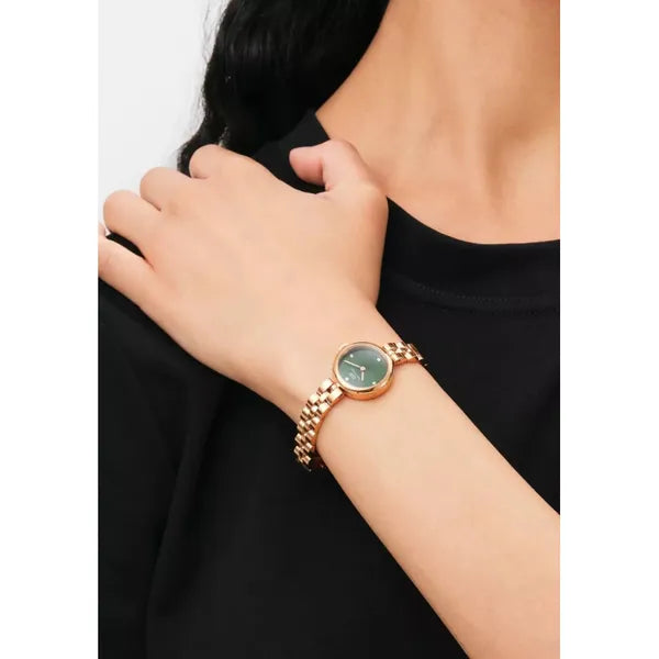 Daniel Wellington női karóra Elan Lumine, rózsaarany, 22 mm, zöld, DW00100721