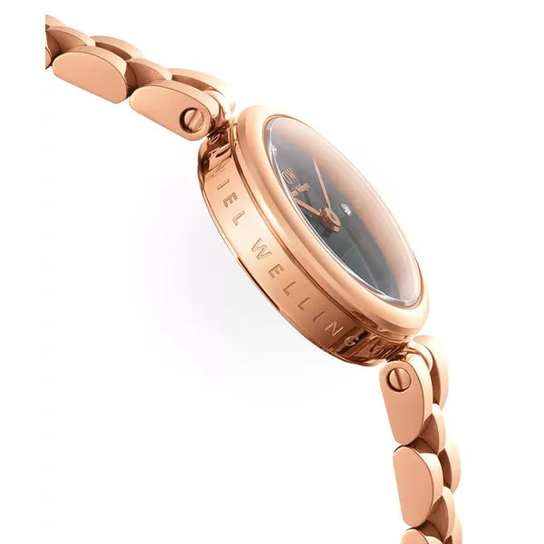 Daniel Wellington női karóra Elan Lumine, rózsaarany, 22 mm, zöld, DW00100721