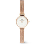 Daniel Wellington Petite Mini női karóra, rózsaarany acél, 19 mm, WR30, kvarc