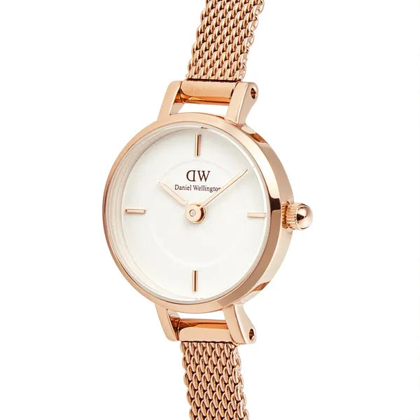 Daniel Wellington Petite Mini női karóra, rózsaarany acél, 19 mm, WR30, kvarc