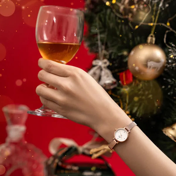 Daniel Wellington Petite Mini női karóra, rózsaarany acél, 19 mm, WR30, kvarc