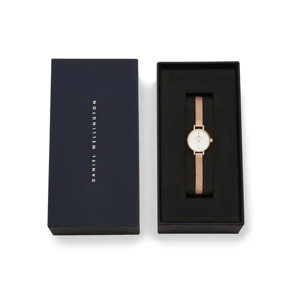 Daniel Wellington Petite Mini női karóra, rózsaarany acél, 19 mm, WR30, kvarc