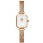Daniel Wellington Quadro Mini Melrose női karóra, 15 mm, rózsaarany, fehér
