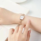 Daniel Wellington Quadro Mini Melrose női karóra, 15 mm, rózsaarany, fehér