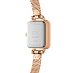 Daniel Wellington Quadro Mini Melrose női karóra, 15 mm, rózsaarany, fehér