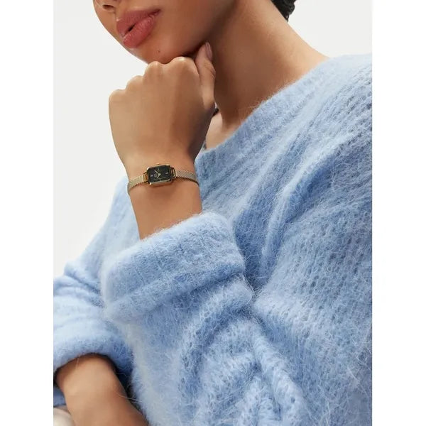 Daniel Wellington Quadro Mini DW00100652 női karóra 15 mm, arany/fekete, kvarc