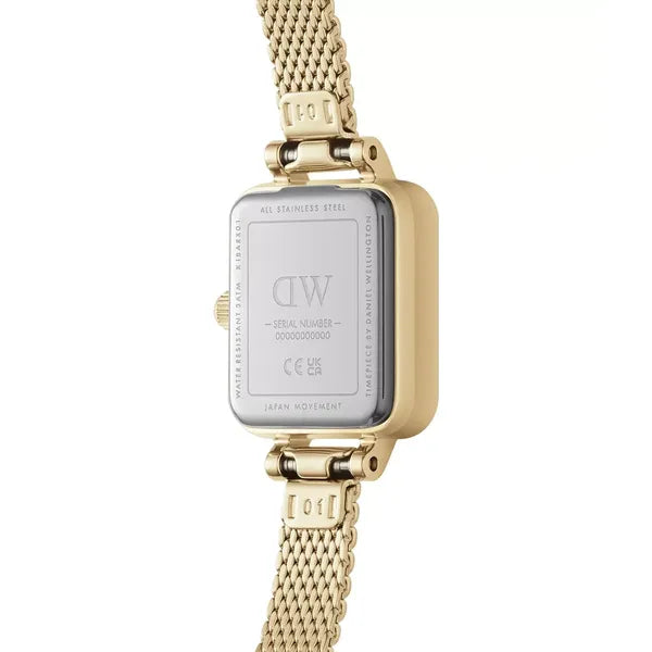 Daniel Wellington Quadro Mini DW00100652 női karóra 15 mm, arany/fekete, kvarc