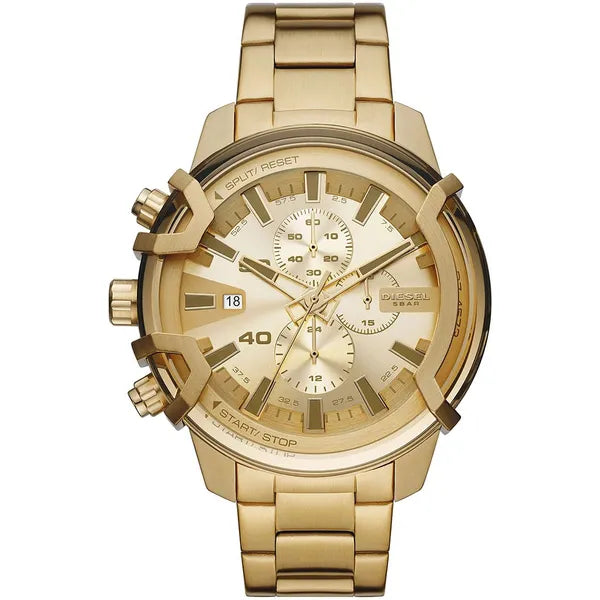 Diesel Griffed DZ4573 kronográf férfi karóra, aranyszínű acél, 48 mm, WR50