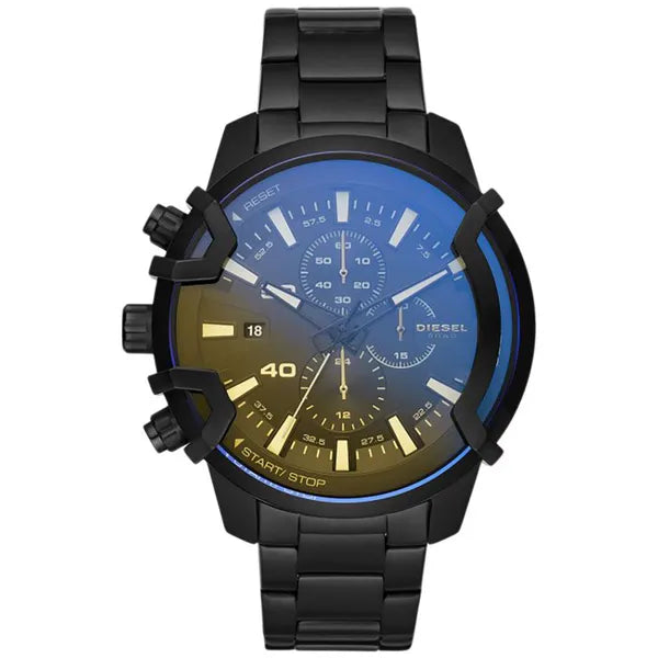 Diesel Griffed DZ4529 férfi karóra, fekete acél, 48 mm, kronográf, 5 ATM