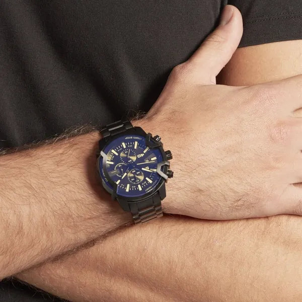 Diesel Griffed DZ4529 férfi karóra, fekete acél, 48 mm, kronográf, 5 ATM