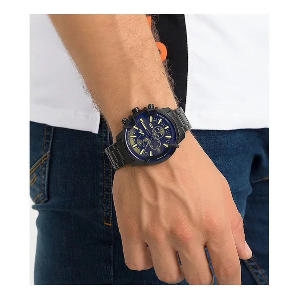Diesel Griffed DZ4529 férfi karóra, fekete acél, 48 mm, kronográf, 5 ATM