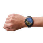 Diesel Griffed DZ4529 férfi karóra, fekete acél, 48 mm, kronográf, 5 ATM