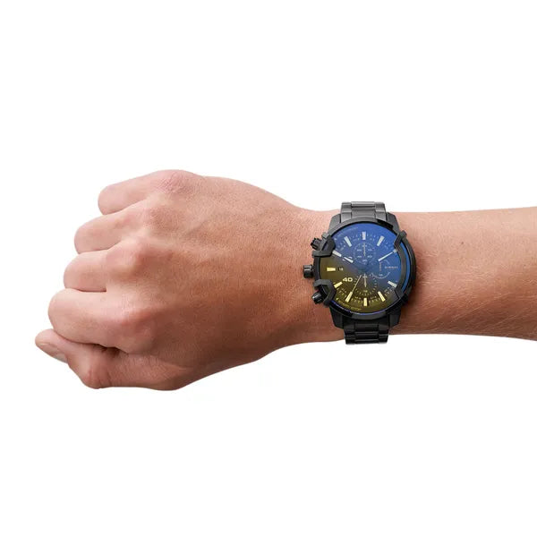 Diesel Griffed DZ4529 férfi karóra, fekete acél, 48 mm, kronográf, 5 ATM