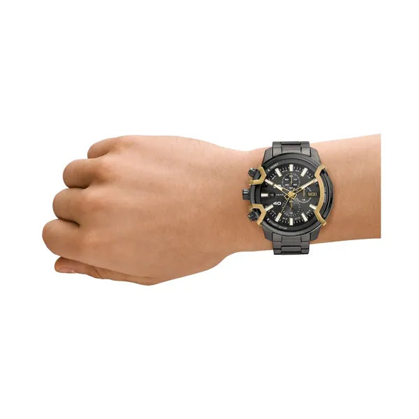 Diesel Griffed DZ4668 férfi karóra, szürke acél, 48 mm, kronográf, díszdobozzal