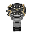 Diesel Griffed DZ4668 férfi karóra, szürke acél, 48 mm, kronográf, díszdobozzal