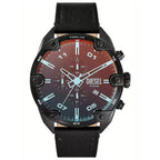 Diesel Spiked DZ4667 férfi kronográf karóra 49 mm bőr szíj WR50 díszdoboz