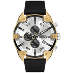 Diesel Spiked DZ4671 férfi kronográf karóra, bőr, WR50, 49 mm