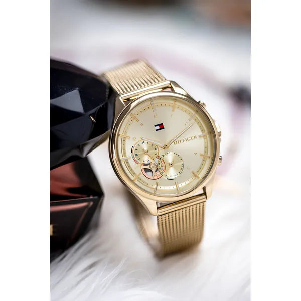 Tommy Hilfiger Quinn 1782417 női karóra, arany, 38 mm, acél, kvarc, WR30