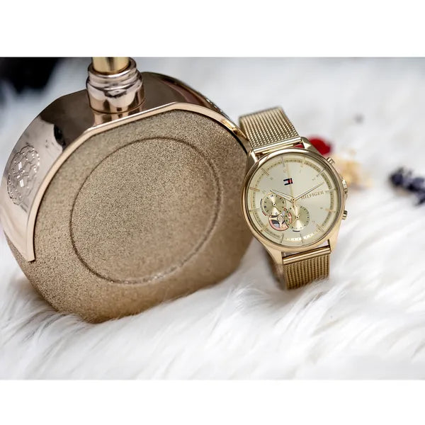 Tommy Hilfiger Quinn 1782417 női karóra, arany, 38 mm, acél, kvarc, WR30