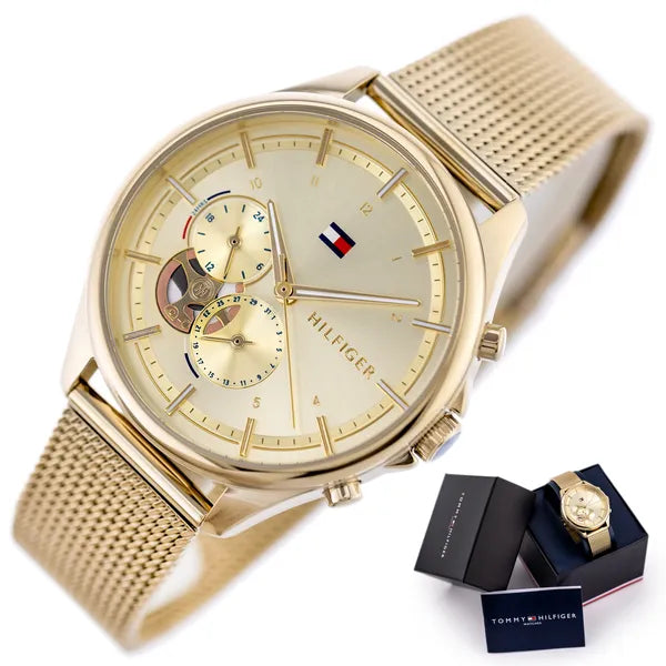 Tommy Hilfiger Quinn 1782417 női karóra, arany, 38 mm, acél, kvarc, WR30