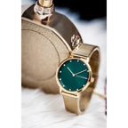 Tommy Hilfiger Pippa 1782668 női karóra, arany acél, zöld számlap, kvarc