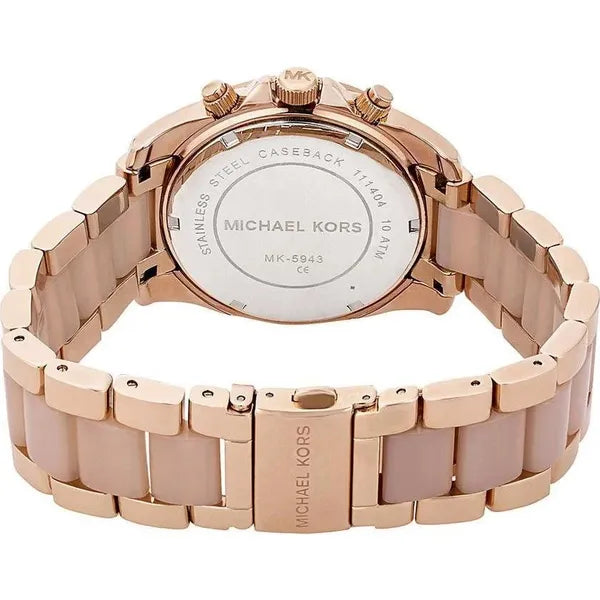 Michael Kors Blair MK5943 női karóra, rózsaarany acél, kronográf, WR100, 39 mm