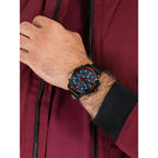Diesel Griffed DZ4519 férfi kronográf karóra, fekete bőr, 46 mm