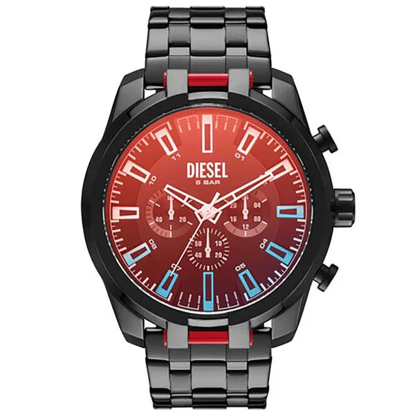 Diesel DZ4589 Split férfi kronográf karóra, fekete acél, 51 mm, WR50