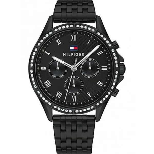 Tommy Hilfiger Ari 1782144 női karóra, fekete acél, 40 mm, kvarc, WR30