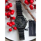 Tommy Hilfiger Ari 1782144 női karóra, fekete acél, 40 mm, kvarc, WR30