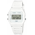 Casio F-91WB-7A férfi digitális karóra, fehér, 38 mm, WR100, díszdoboz