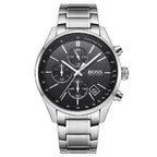 Hugo Boss Grand Prix 1513477 férfi karóra, 46 mm, acél, fekete, kronográf, WR30