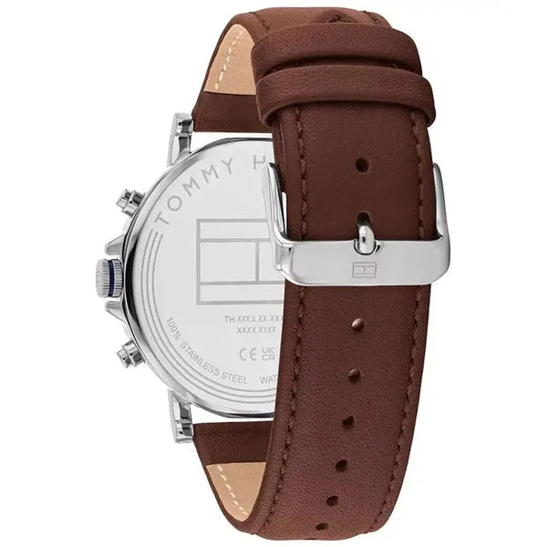Tommy Hilfiger Tyson 1710585 férfi karóra, 44 mm, kék számlap, bőrszíj, WR50
