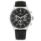 Tommy Hilfiger Tyson 1710586 férfi karóra, 44 mm, fekete bőr, WR50