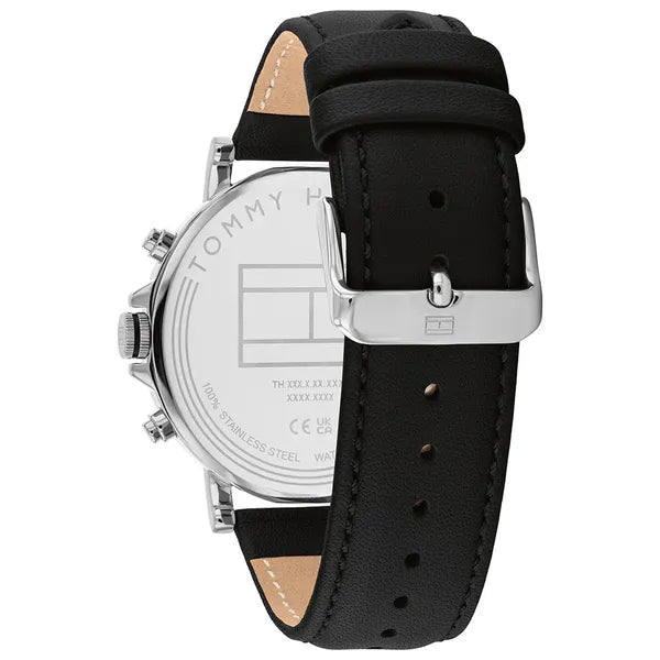Tommy Hilfiger Tyson 1710586 férfi karóra, 44 mm, fekete bőr, WR50
