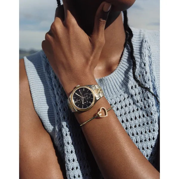Tommy Hilfiger Monica 1782591 női karóra, kétszínű acél, fekete számlap, 38 mm