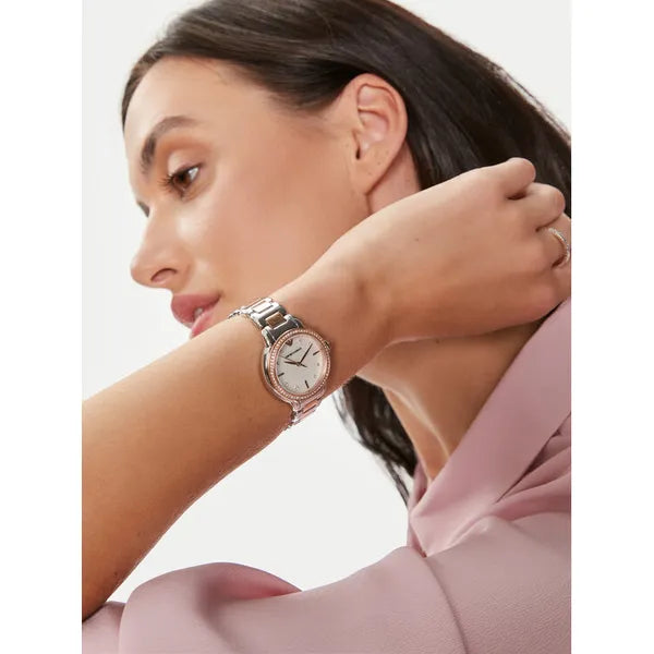 Emporio Armani Mia AR11569 női karóra, 32 mm, gyöngyház, rozéarany-ezüst acél