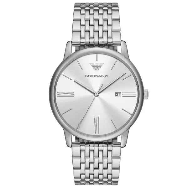 Emporio Armani férfi karóra AR11599, 42 mm, acél szíj, ezüst, WR50, kvarc