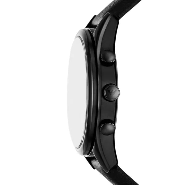 Emporio Armani AR11583 férfi kvarc karóra, fekete, bőr szíj, 41 mm, 3 ATM