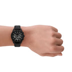 Emporio Armani AR11583 férfi kvarc karóra, fekete, bőr szíj, 41 mm, 3 ATM