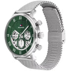Tommy Hilfiger 1710567 Legend férfi karóra, 44 mm, acél, zöld számlap, WR50