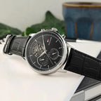 Tommy Hilfiger 1710605 férfi karóra, fekete bőr szíj, 44 mm, 5 ATM, doboz