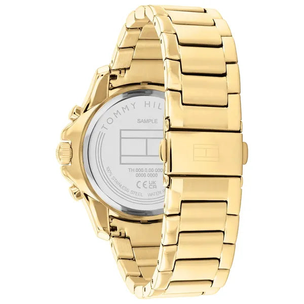 Tommy Hilfiger Brooklyn női karóra, 41 mm, arany acél, zöld számlap, WR50