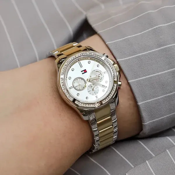 Tommy Hilfiger női karóra Brooklyn 1782615, acél, arany/ezüst, 41 mm