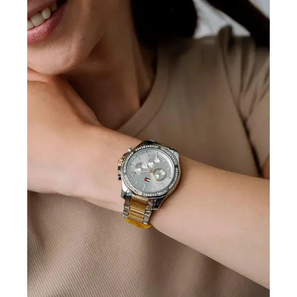 Tommy Hilfiger női karóra Brooklyn 1782615, acél, arany/ezüst, 41 mm